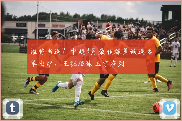 谁将当选？中超3月最佳球员候选名单出炉，王钰栋张玉宁在列